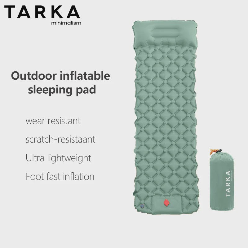 TARKA Opblaasbare Slaapmat - Ultralicht Kampeerluchtbed, Zelfopblazend & Compact voor Outdoor Avonturen