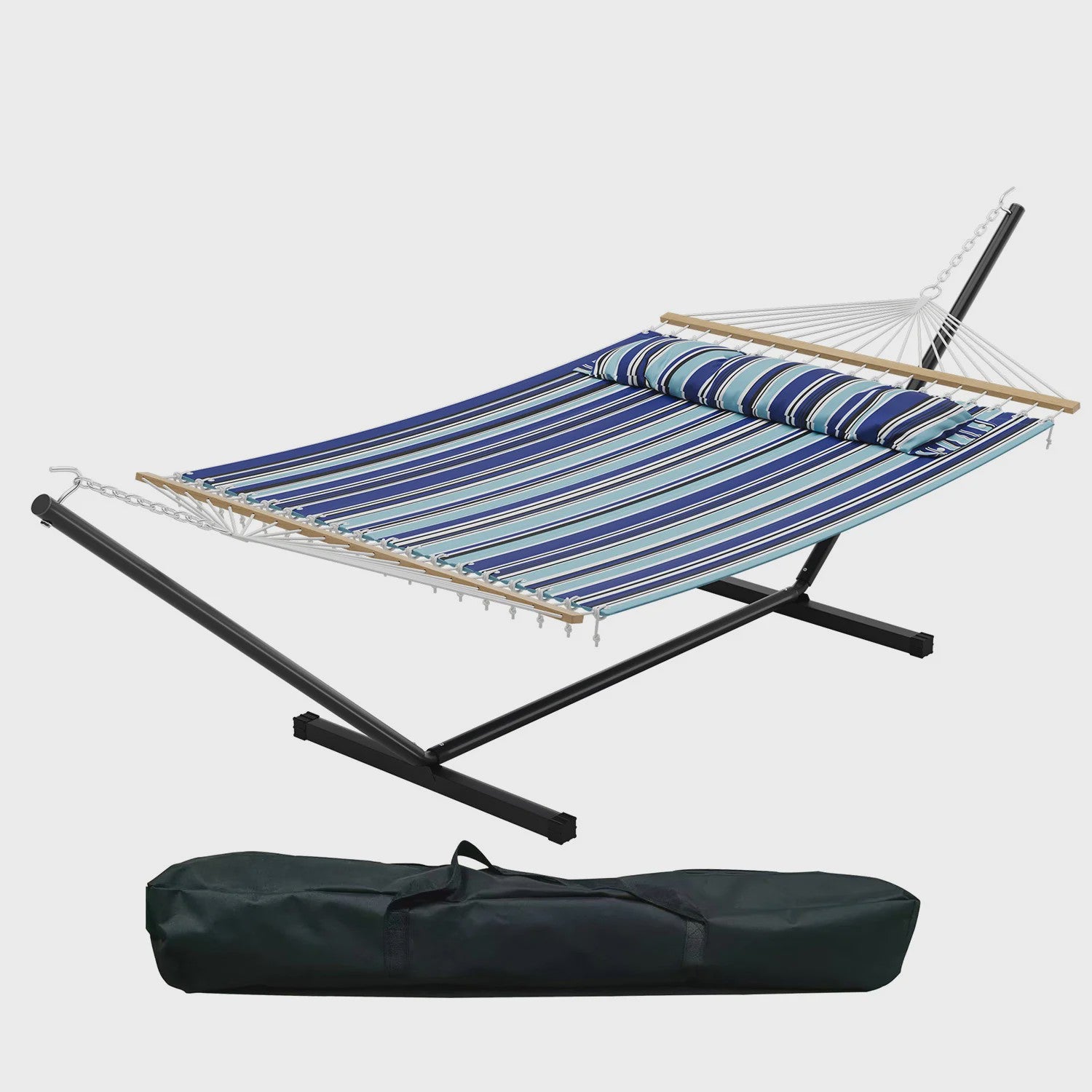 Dubbele Hangmat met Standaard - Ruim, Comfortabel & Draagbaar voor 2 Personen