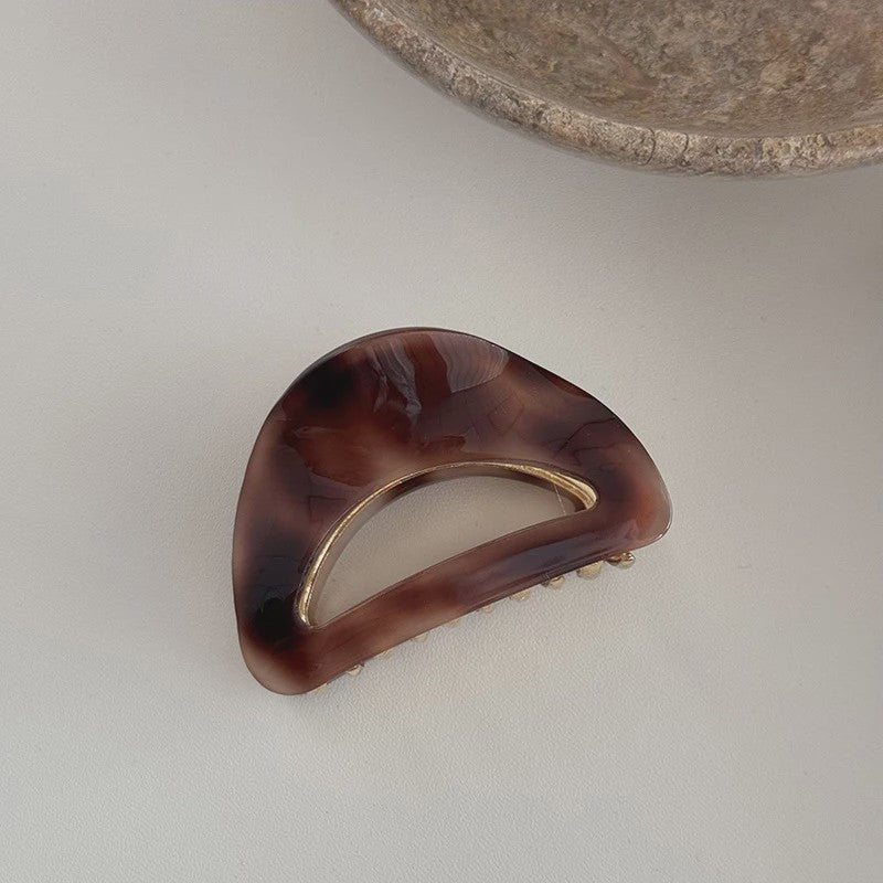 Chique Acetate Haarklem met Metaal - Medium, Stijlvol voor Dames