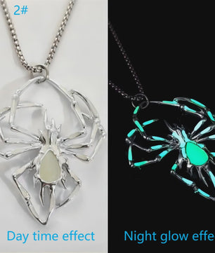 Glow-in-the-Dark Spider Hanger Ketting - Luminous Halloween Sieraden voor Mannen & Vrouwen