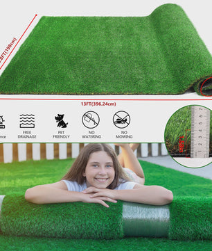 Kunstgras 2x2m, 2x3m, 2x4m - UV-bestendig, Zacht & Realistisch Gazon voor Tuin & Terras