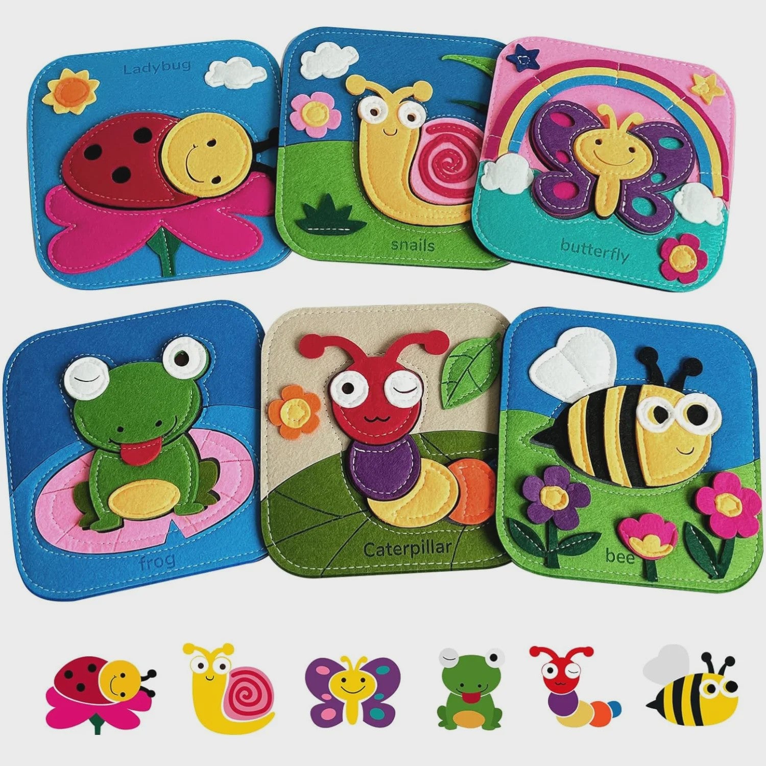 Montessori Busy Book: Educatief Speelgoed voor Fijne Motoriek, Kleuren & Dieren