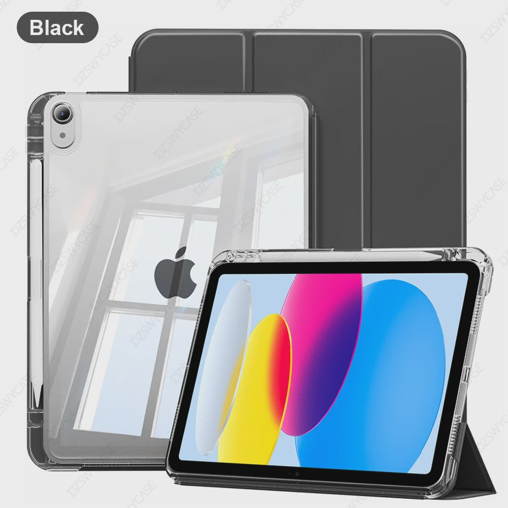 Transparante iPad Hoes met Potloodhouder & Stand - Geschikt voor iPad Air, Pro, Mini, 10.2, 9.7 inch