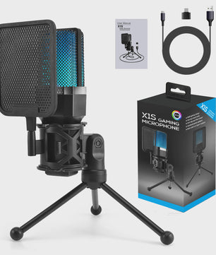 Professionele USB Condensator Microfoon voor Gaming, Streaming & Podcast - Met RGB Verlichting