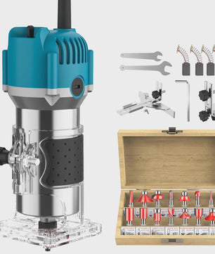 Krachtige Houtfreesmachine 800W - 30000 RPM - Incl. 15 Freesbits & Koffer