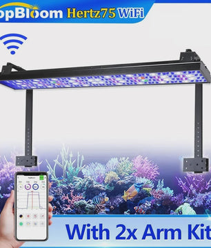 PopBloom Turing75 Marine LED Aquariumverlichting - 80-100cm, Full Spectrum, App-gestuurd