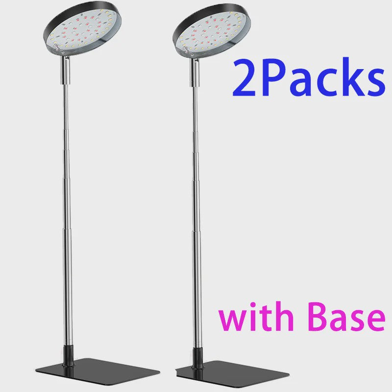 Full Spectrum LED Plantenlamp met 48 LEDs, Instelbare Hoogte & Timer