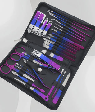 Professionele RVS Manicure & Pedicure Set (9-18 Stuks) met Precisie Tools en Reisfoedraal