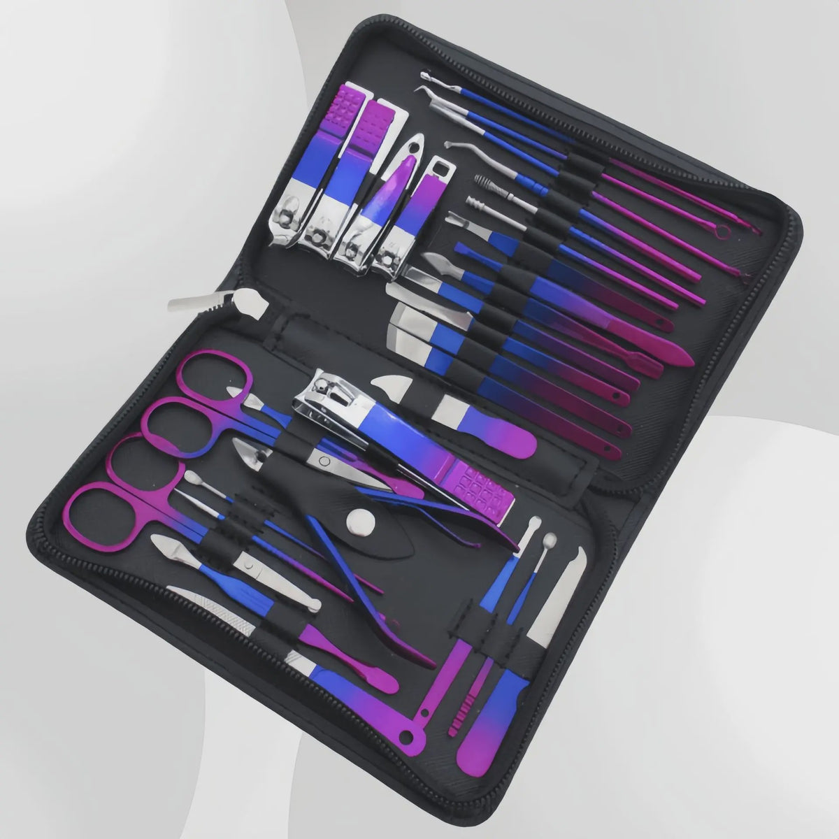 Professionele RVS Manicure & Pedicure Set (9-18 Stuks) met Precisie Tools en Reisfoedraal