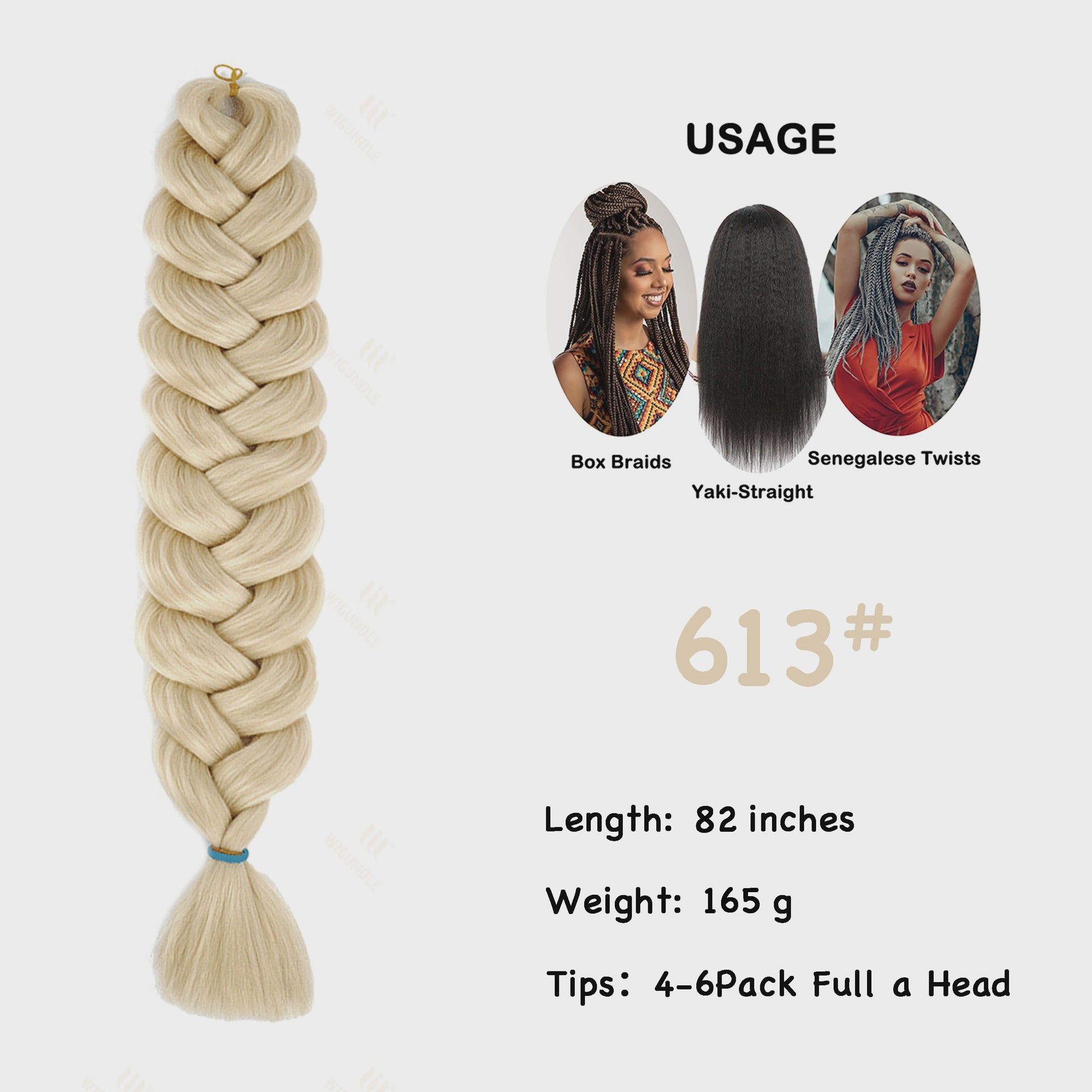 Jumbo Braiding Hair Extensions - 82 inch Synthetisch Vlecht Haar voor Box Braids & Twist