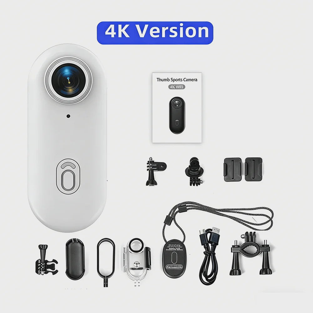 4K Mini Actiecamera met WiFi & Magnetische Bevestiging - Lichtgewicht POV Camera voor Motor, Fiets, Sport & Vlog