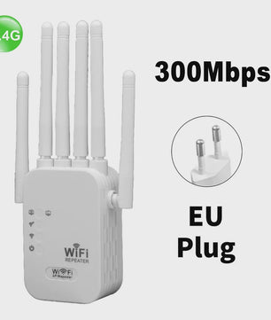 1200Mbps Dual-Band WiFi Repeater Extender - 5G/2.4G Signaal Booster met 6 Antennes