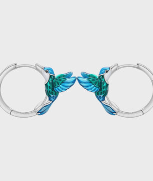 Exquise 925 Sterling Zilveren Oorbellen: Kolibrie & Papegaai - Mode Sieraden