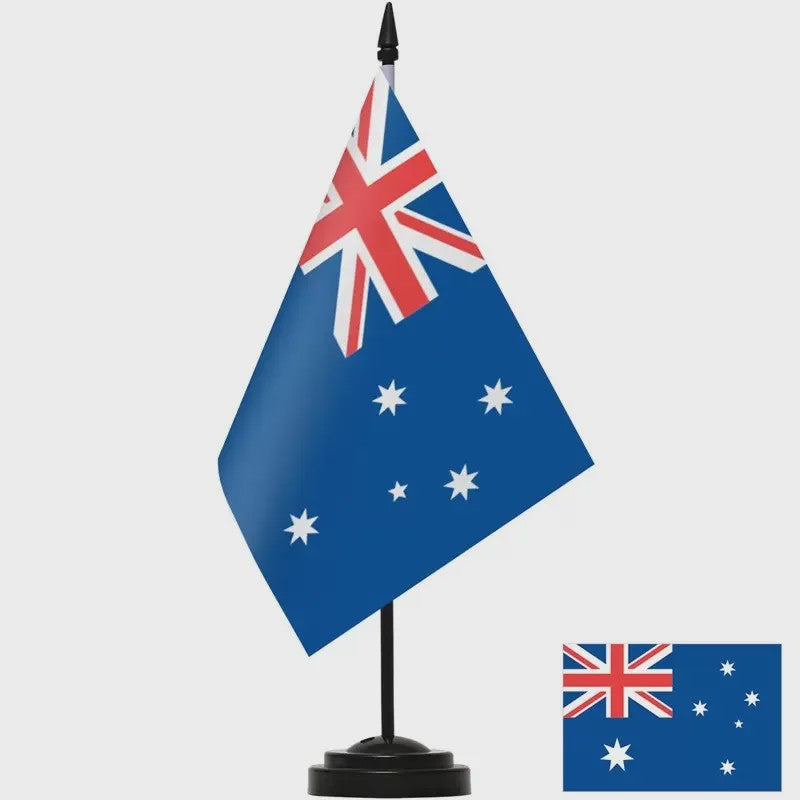 Bureauvlag Set: Australië, Canada, Italië, Zuid-Korea & Rusland - 14x21cm