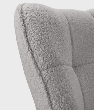 Anajqaqia Schommelstoel Teddy Stof Lichtgrijs - Comfortabele Relaxfauteuil