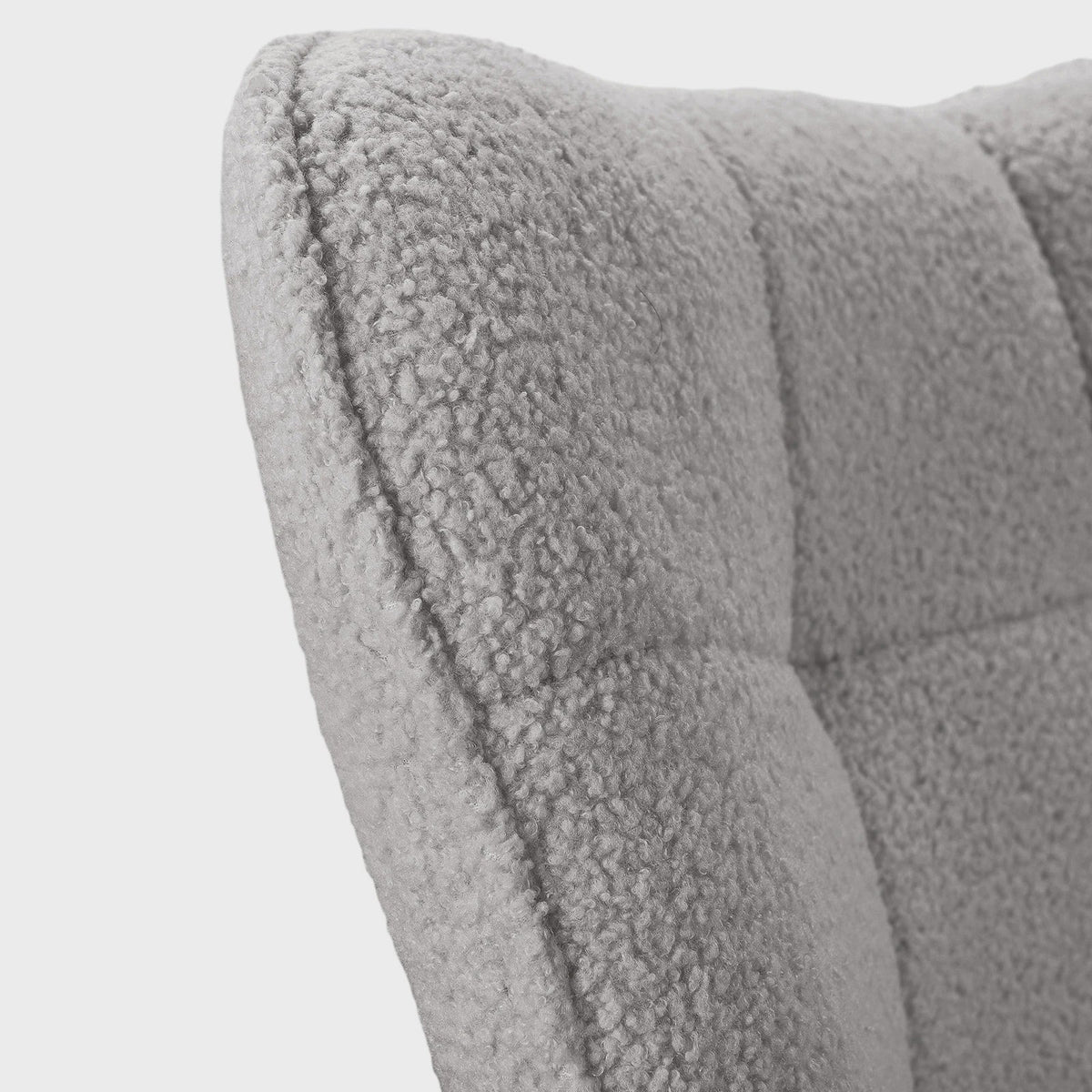 Anajqaqia Schommelstoel Teddy Stof Lichtgrijs - Comfortabele Relaxfauteuil
