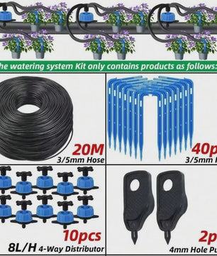 AZNM Druppelsysteem Kit 10-100M - Automatische Watergift voor Planten & Kas