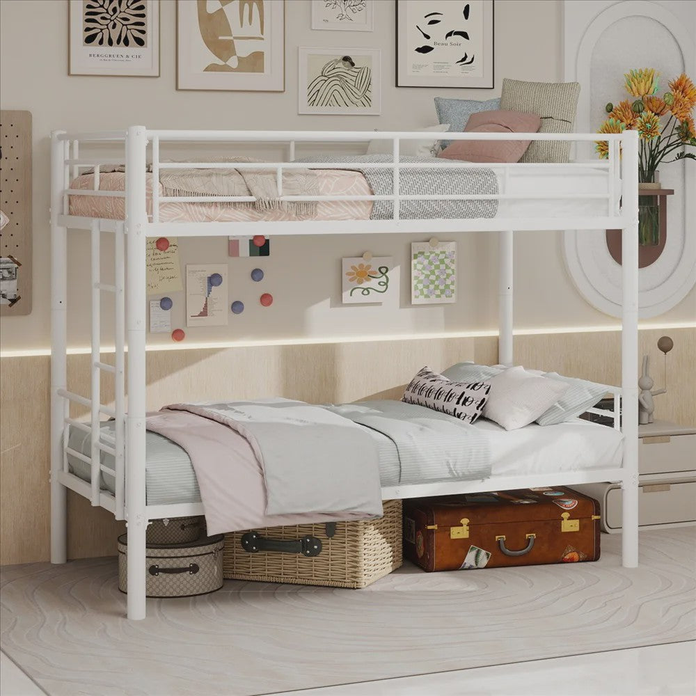 Stapelbed Kinderen 90x200cm - Veilig, Omvormbaar tot 2 Enkele Bedden met Ladder
