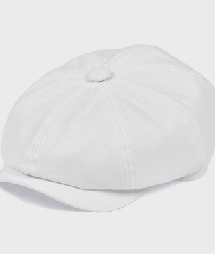 BOTVELA Heren Gatsby Pet van Twill Katoen - Stijlvolle 8-Panel Flat Cap