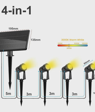 Solar Tuinspots LED - Waterdicht IP65 - Verstelbaar - Veiligheid & Sfeer
