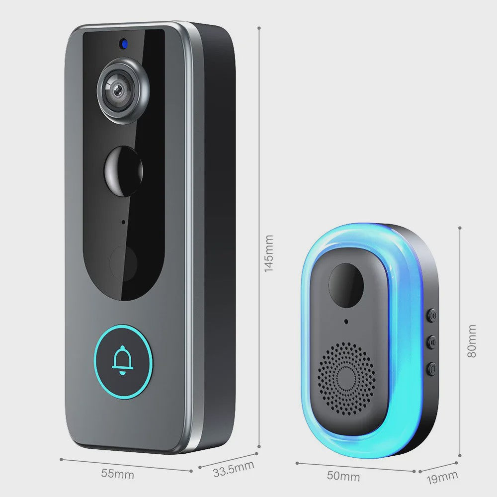 Slimme WiFi Videodeurbel met HD Camera - Tweeweg Audio & Nachtzicht