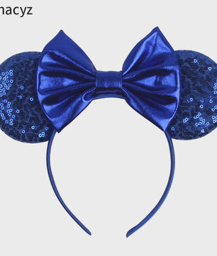 Chique Sequin Mickey Oortjes Diadeem met Strik - Feestelijk Haaraccessoire voor Kinderen & Dames