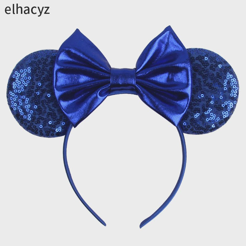 Chique Sequin Mickey Oortjes Diadeem met Strik - Feestelijk Haaraccessoire voor Kinderen & Dames