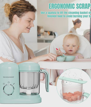Multifunctionele Babyvoeding Maker: Stomen, Mixen, Verwarmen & Ontdooien