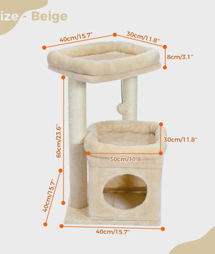 Kattenboom met Condo, Dubbele Perch en Krabpalen - Perfect voor Binnenkatten en Kittens