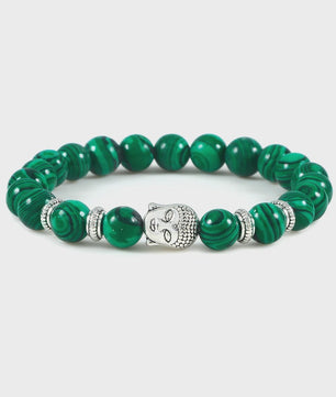 Natuurstenen Buddha Armband met Tijgeroog Kralen - Elastisch & Verstelbaar