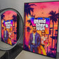 Grand Theft Auto GTA 6 Game Poster - Zelfklevend, Waterdicht & Frameloos