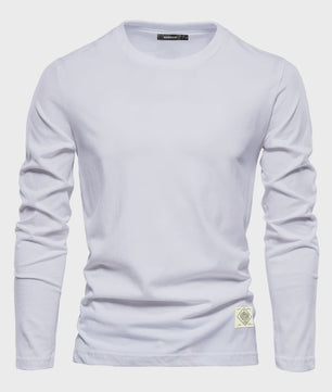 Heren Longsleeve T-shirt van 100% Katoen - Klassiek, Effen en Casual voor Lente