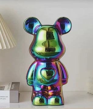 Keramische Bear Brick Beeldjes - Teddy Beer Decoratie voor Huis & Kamer (18/28 cm)