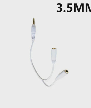 3.5mm Y-Splitter Kabel: 1 Male naar 2 Female Audio Adapter voor Koptelefoon & Microfoon