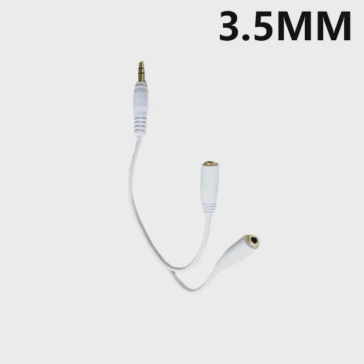3.5mm Y-Splitter Kabel: 1 Male naar 2 Female Audio Adapter voor Koptelefoon & Microfoon