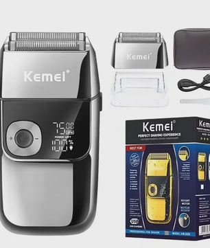 Kemei KM-1949 All Metal Hair Clipper & KM-2028 Shaver Set - Professioneel Draadloos Trimmer & Scheerapparaat