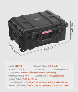 Robuuste Waterdichte Koffer met Schuim - IP67 Bescherming voor Camera's, Drones & Meer