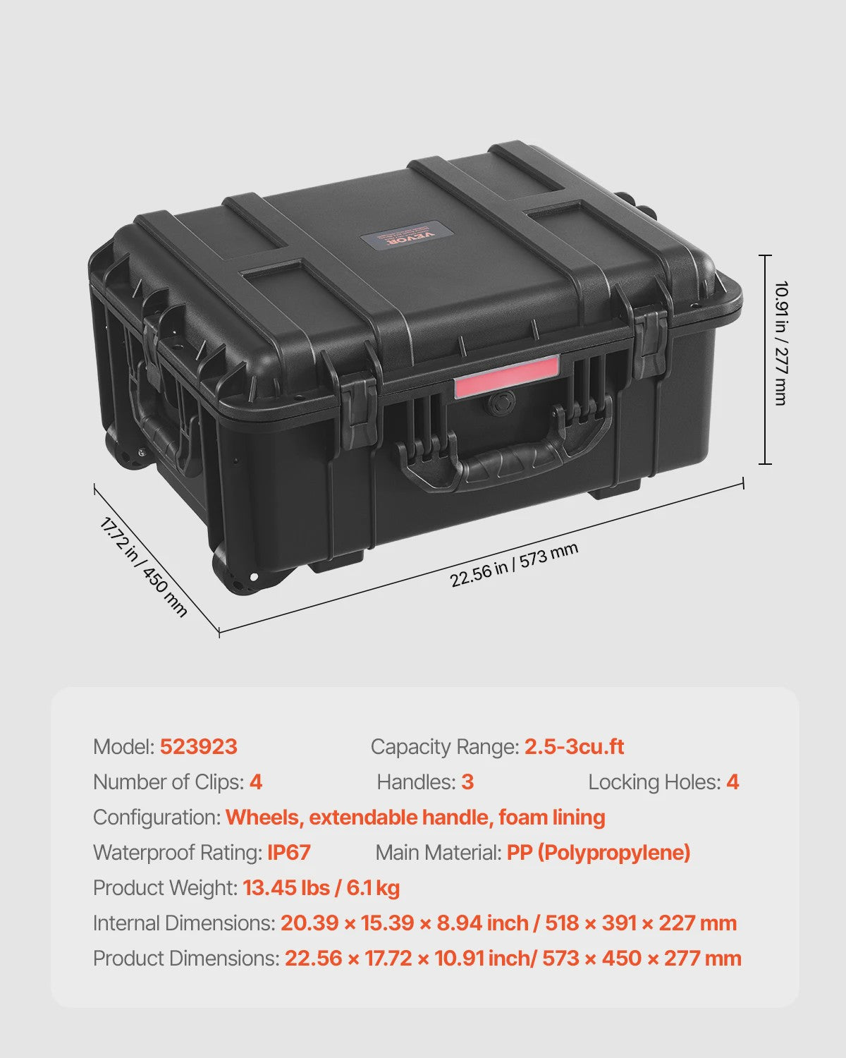 Robuuste Waterdichte Koffer met Schuim - IP67 Bescherming voor Camera's, Drones & Meer