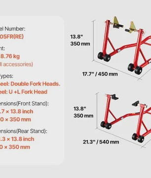 Motorlift Set: Voor- en Achterbrug Stand (850lbs) - Universeel