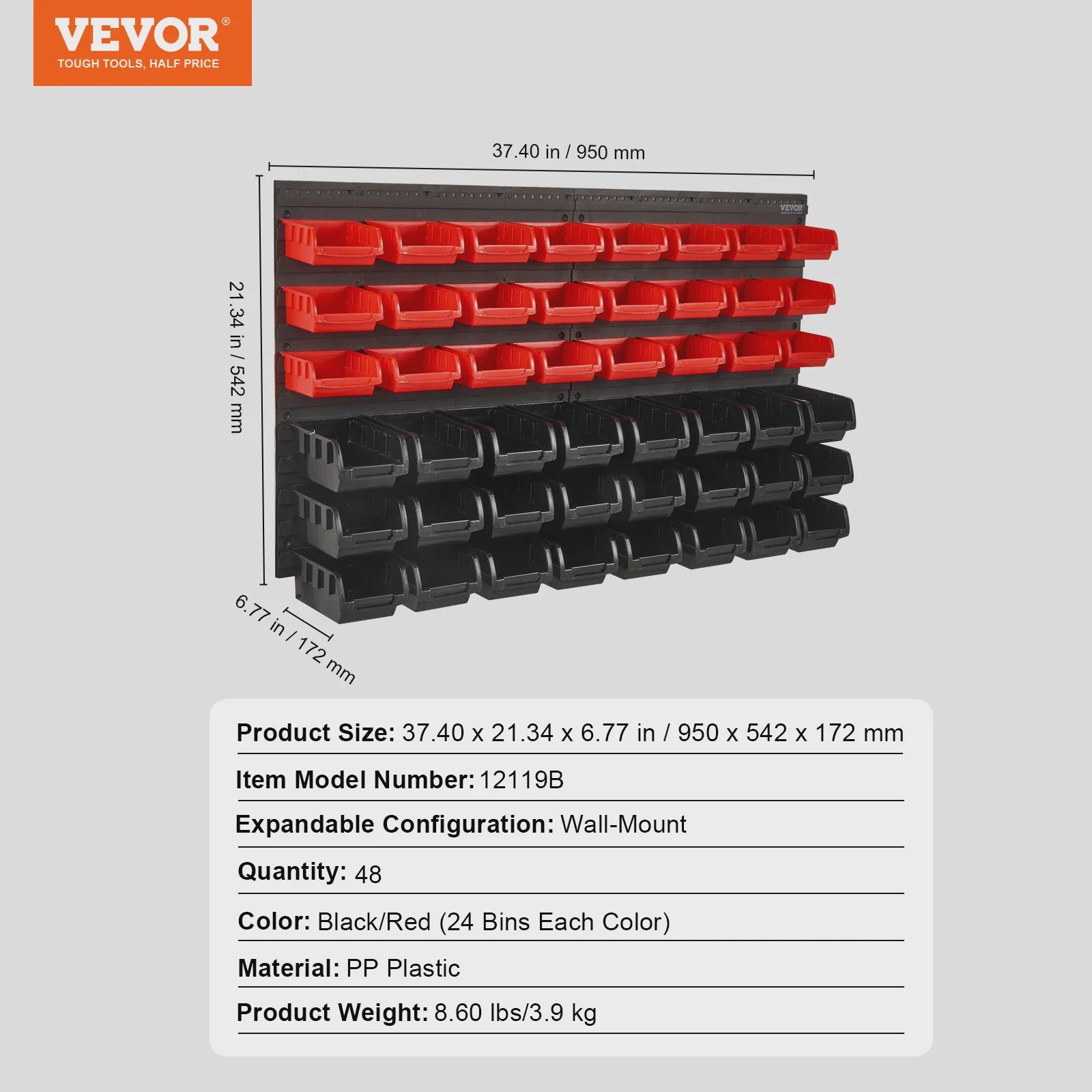 Opbergrek Systeem met Bakken en Haken voor Garage en Werkplaats