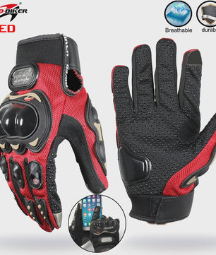 Pro-Biker Motorhandschoenen: Volledige Vinger, Anti-slip & Ademend voor Race & Fietsen