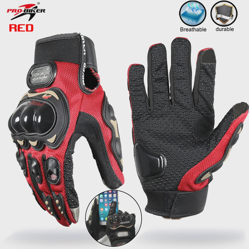 Pro-Biker Motorhandschoenen: Volledige Vinger, Anti-slip & Ademend voor Race & Fietsen