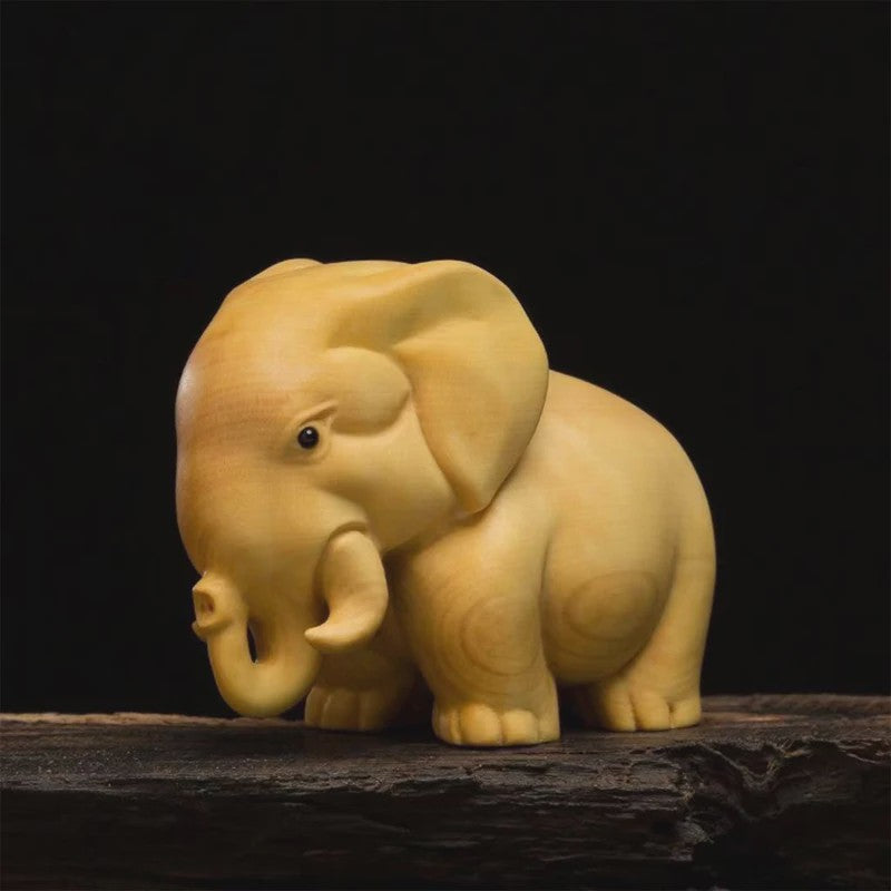 Houten Miniatuur Beeldjes: Olifant, Neushoorn & Nijlpaard - Sfeervolle Huisdecoratie