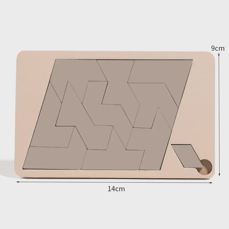 Houten 3D Puzzel Blokken Spel - Logica Training & Ouder-Kind Interactie