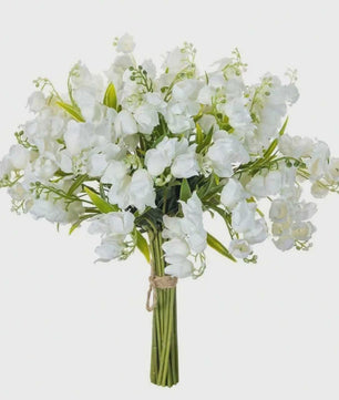 Kunstbloemen Canterbury Bells - Set van 10/20 Stuks - Witte Decoratie voor Huis, Bruiloft & Tuin