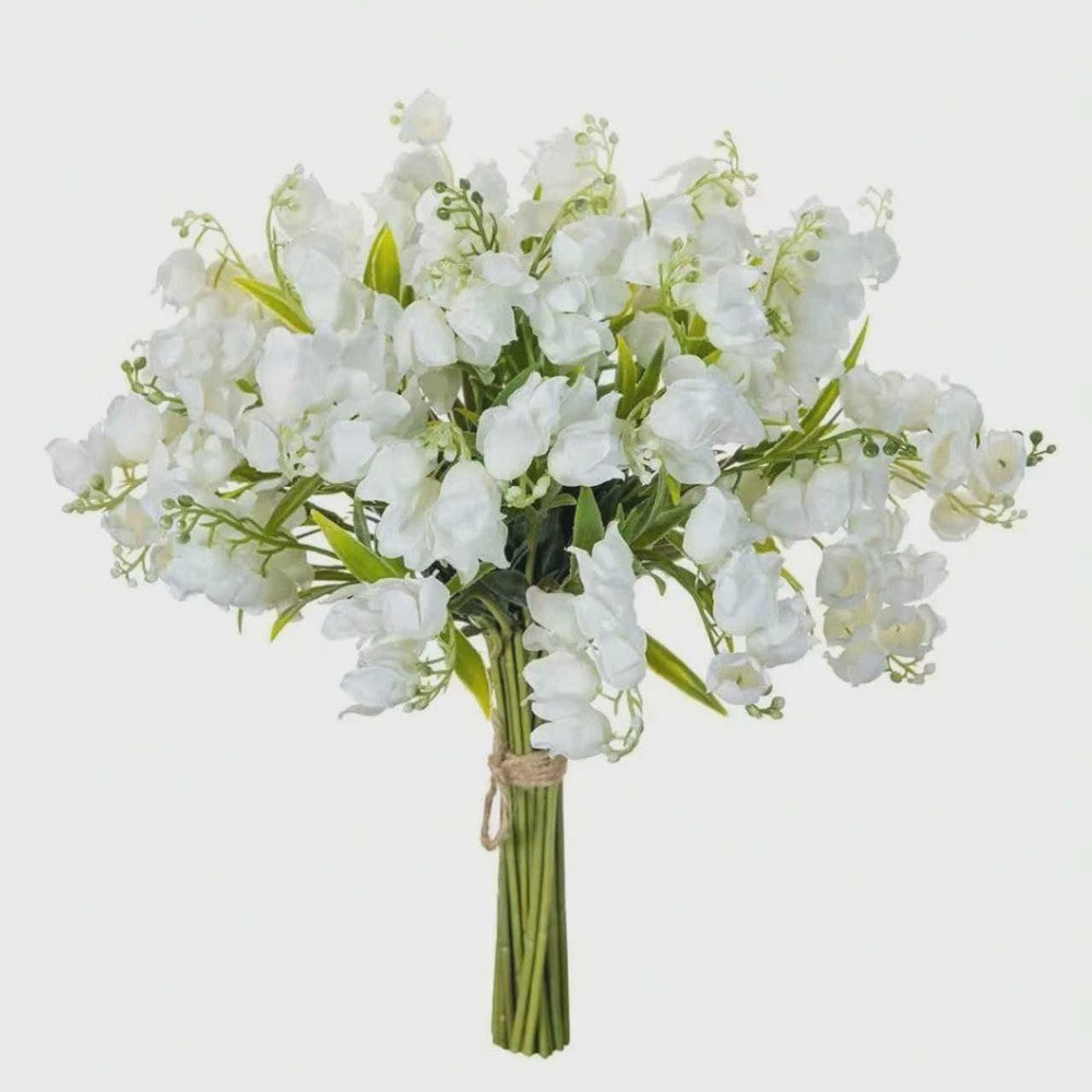 Kunstbloemen Canterbury Bells - Set van 10/20 Stuks - Witte Decoratie voor Huis, Bruiloft & Tuin