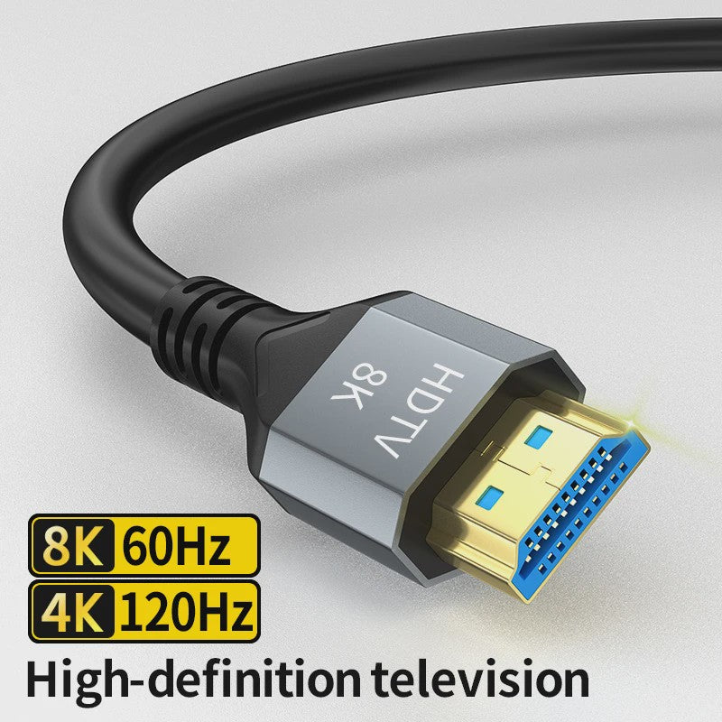 8K HDMI 2.1 Kabel - Ultra High Speed 48Gbps, 4K@120Hz, HDR voor PS5, PC, TV