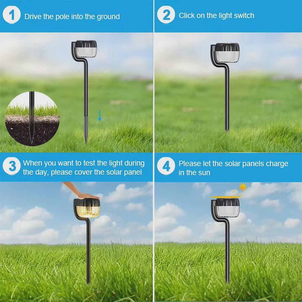 2/4 Stuks Super Heldere LED Zonne-tuinverlichting - Waterdicht IP65 voor Pad, Gazon & Buiten Decoratie