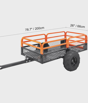 Robuuste Stalen ATV Dump Trailer - 15 cu.ft Laadvermogen