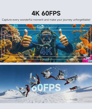 SVBONY SVGo3 4K Action Camera - Waterdicht tot 12m, 128GB, EIS 2.0, 2x Accu